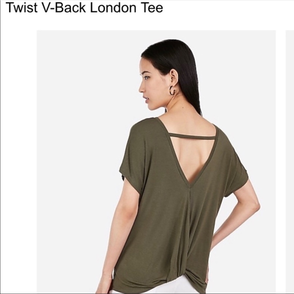 Express Twist V Back London Tee Olive S